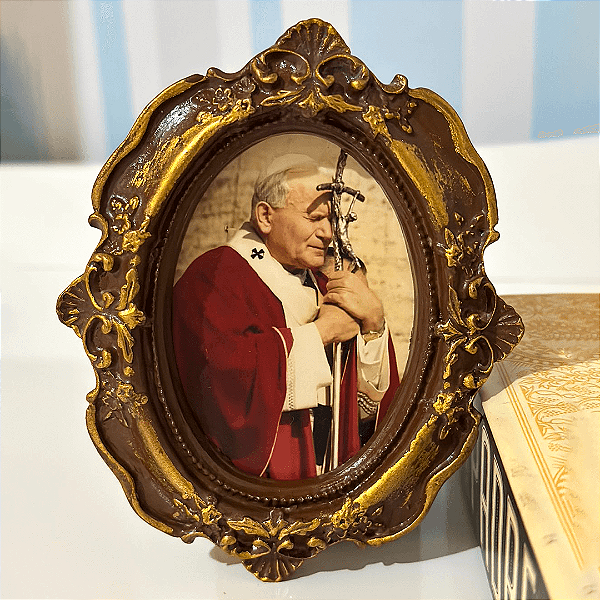 Quadro São João Paulo II | 14x12 cm | Modelo 2