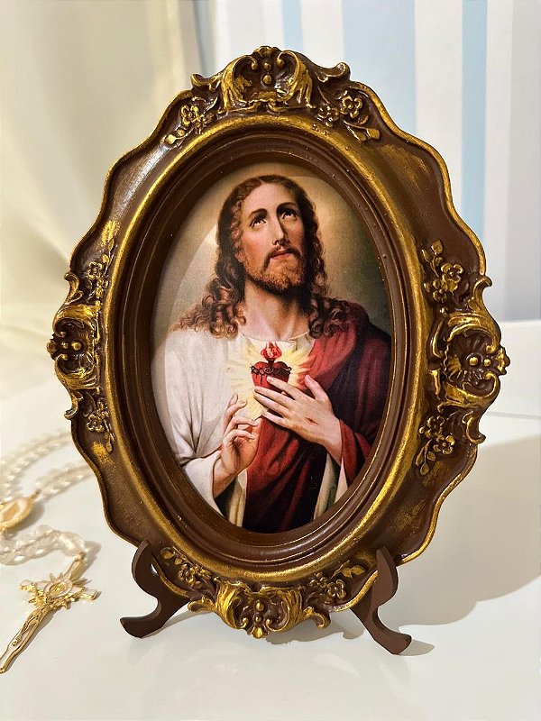 Quadro Sagrado Coração de Jesus | 21x16 cm