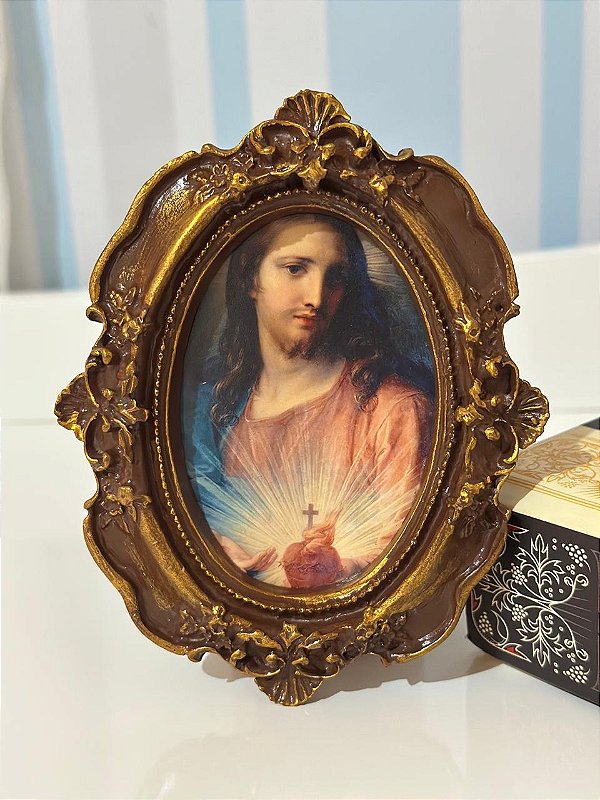 Quadro Sagrado Coração de Jesus 14x12 cm