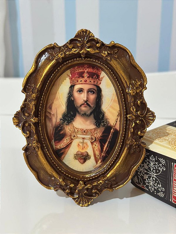 Quadro Cristo Rei do Universo | 14x12 cm