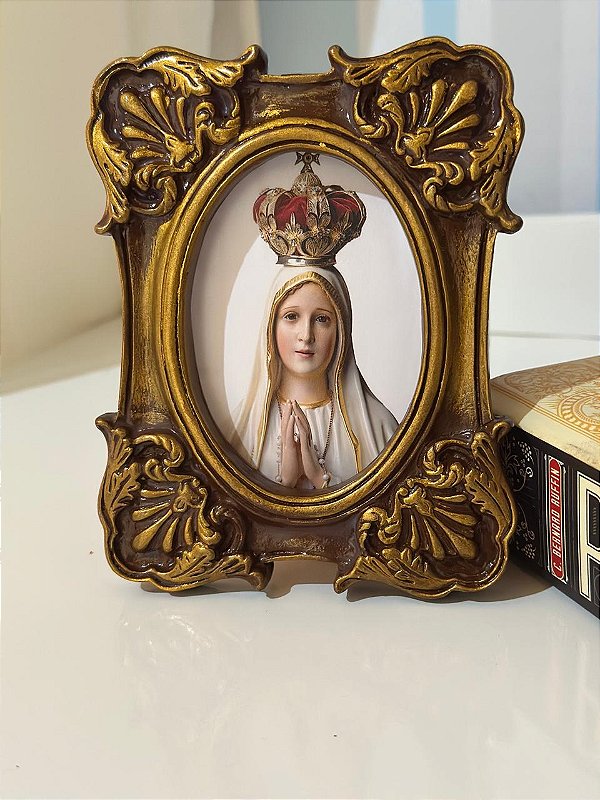 Quadro Nossa Senhora de Fátima 15x13 cm