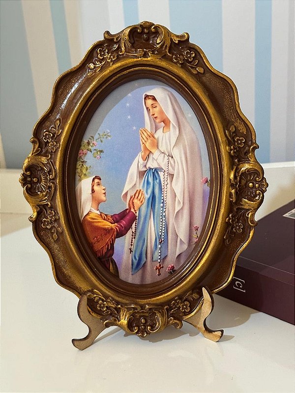 Quadro Nossa Senhora de Lourdes 21x16 cm