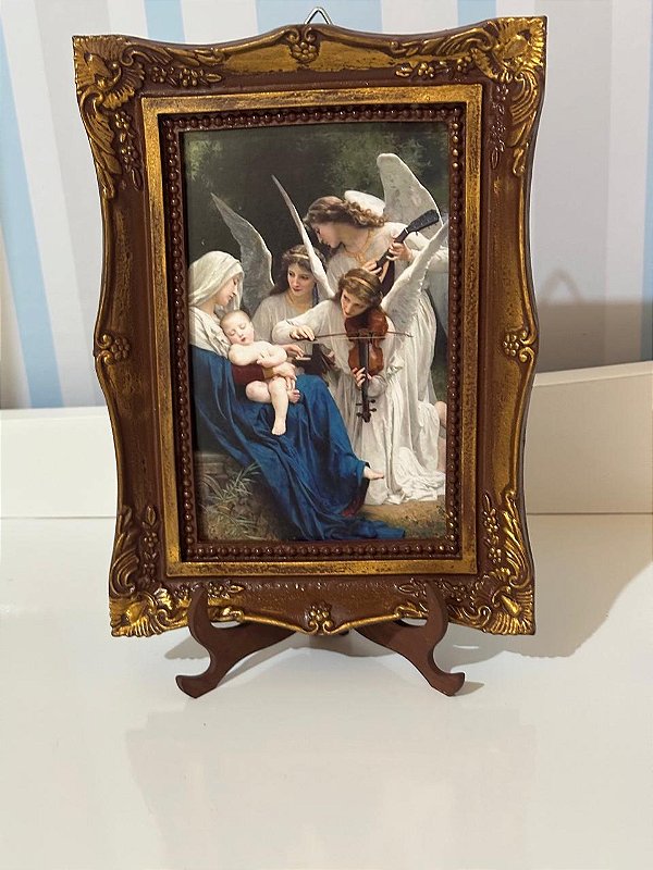 Quadro Devoção ao Som dos Anjos - 22x17 cm