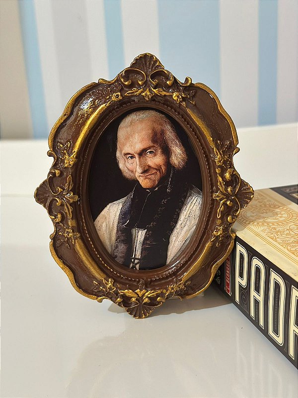Quadro São João Maria Vianney – O Cura d’Ars | 15x13 cm