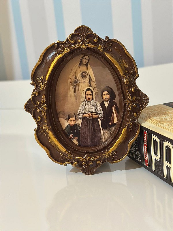 Quadro Os Três Pastorinhos - Nossa Senhora de Fátima | 14x12 cm