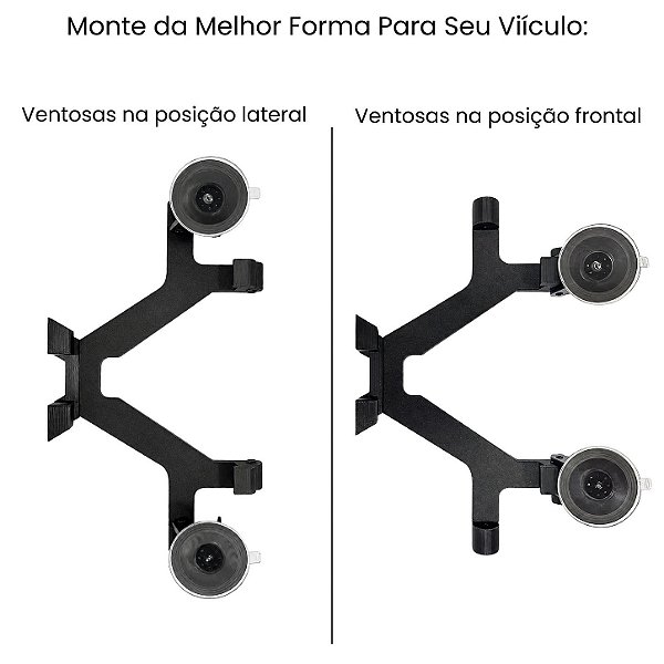 Suporte Starlink Mini com Ventosa – Pesca Plus