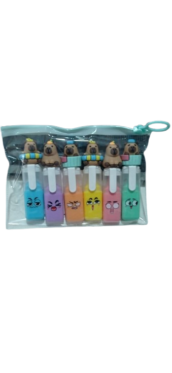 Caneta marca texto capivara "kit"