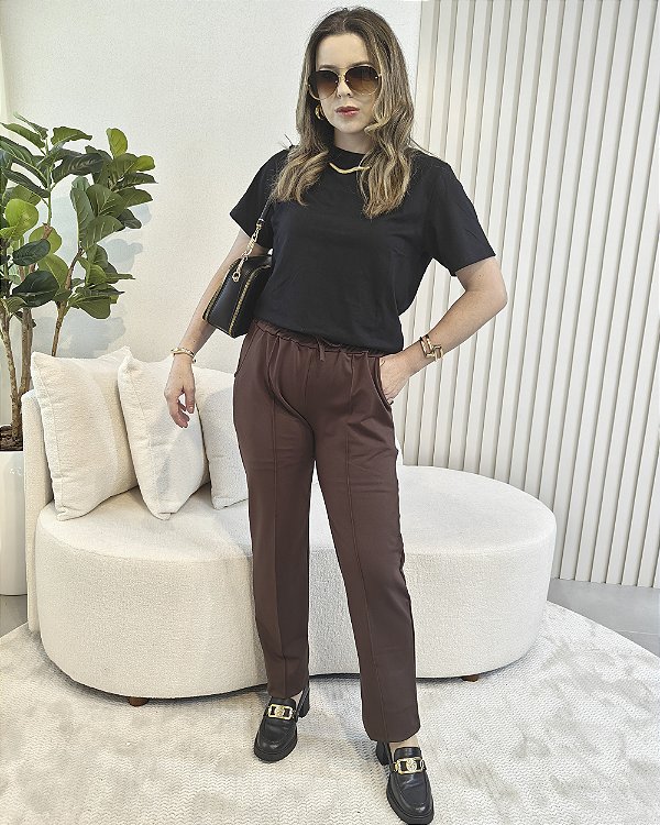 Calça Jasmim Marrom P, M, G e GG