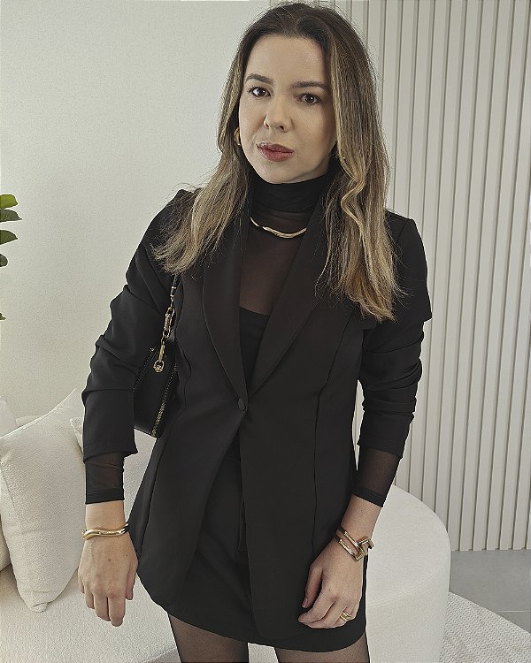 Blazer Preto Itália M, G e GG