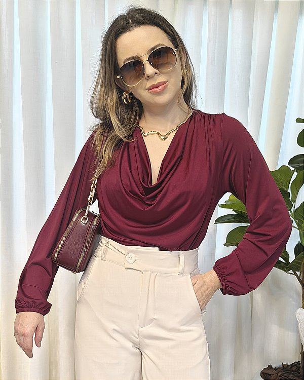 Blusa Roma Bordô