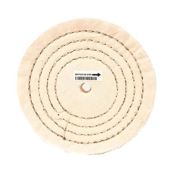 Roda Polimento Algodão 150mm Branca Macia Alto Brilho Polibra