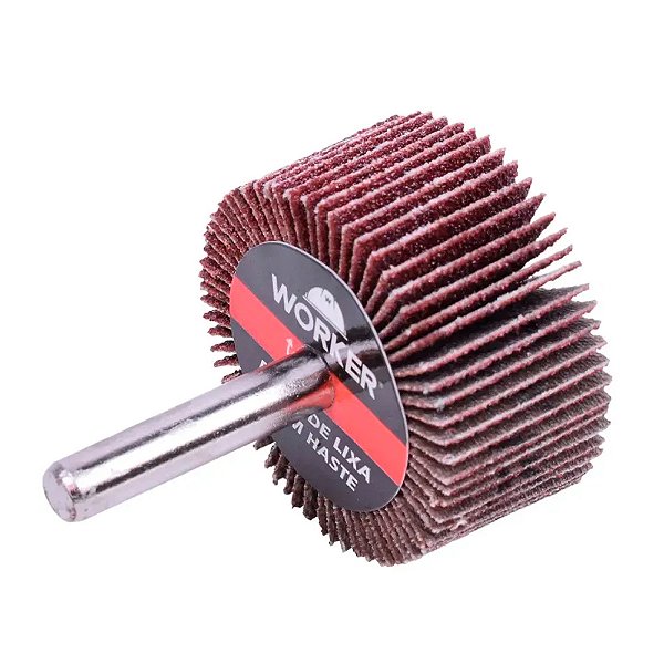 Roda de Lixa 40mm x 20mm  Com Haste 6mm Worker