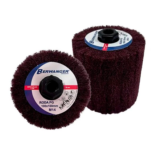 Roda Pg de Manta com Rosca M14 100x100mm Média Berwanger