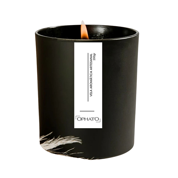 Vela Aromática 200gr - Pote Preto - Lavanda