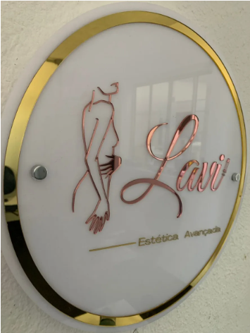 Placa Letreiro personalizado Led Neon em acrílico 50x50