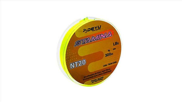 Linha Nylon NT-20 Verde Limao 0.40mm (300mts)