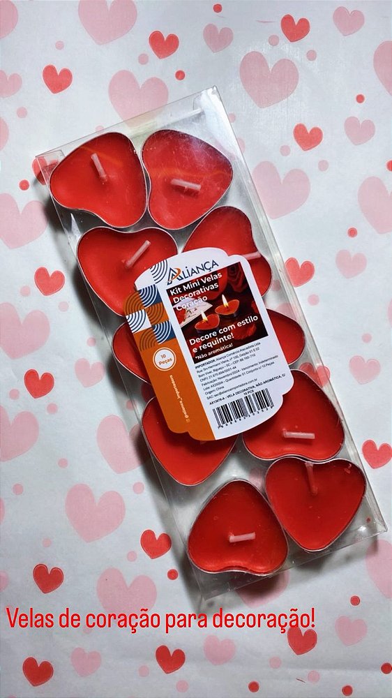 Vela Vermelha de Coração