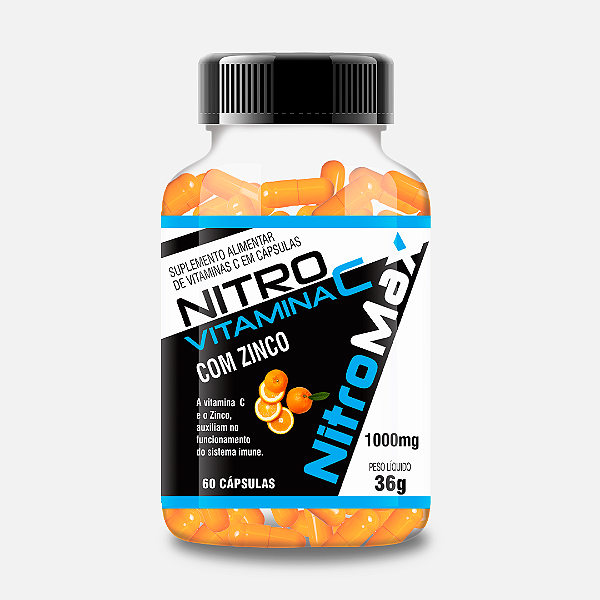 Vitamina C com Zinco 1000mg 60 caps - Nitromax
