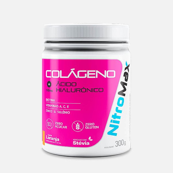 Colágeno Hidrolisado com Ácido Hialurônico 300mg - Nitromax