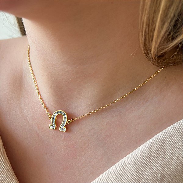Gargantilha Feminina Ferradura Chique Banhada a Ouro 18K