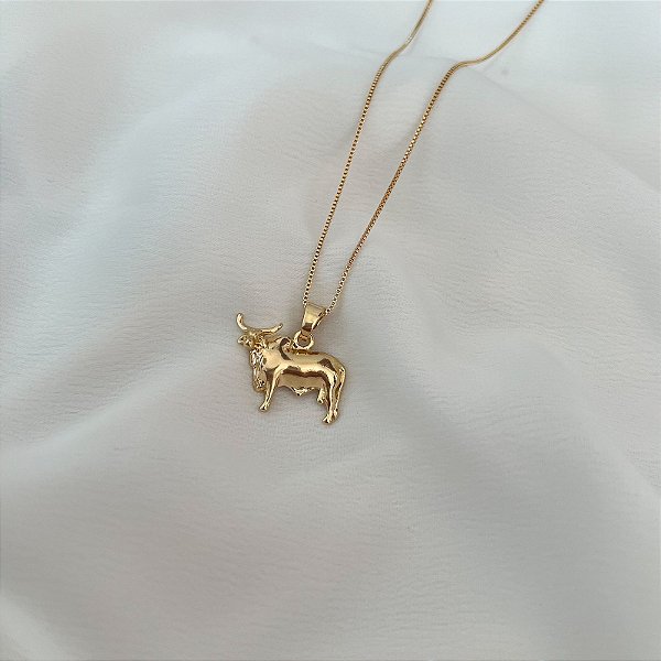 Colar Feminino Touro Supremo Banhado a Ouro 18K