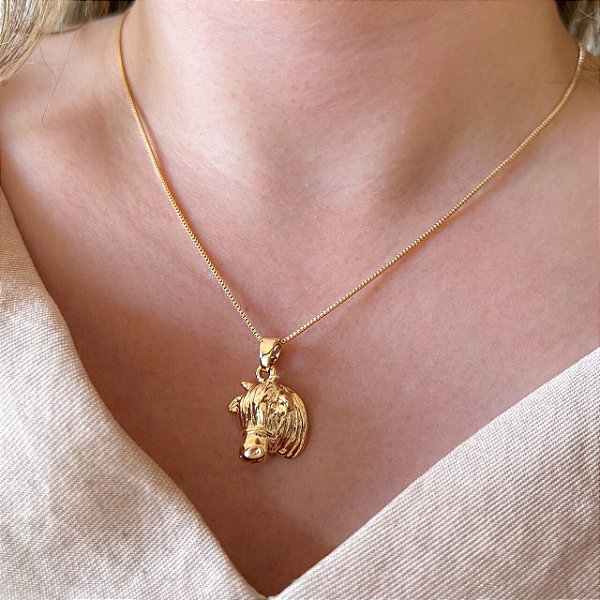 Colar Feminino Boi Banhado a Ouro 18K