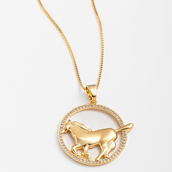 Colar Feminino Cavallus Luxo Banhado a Ouro 18K