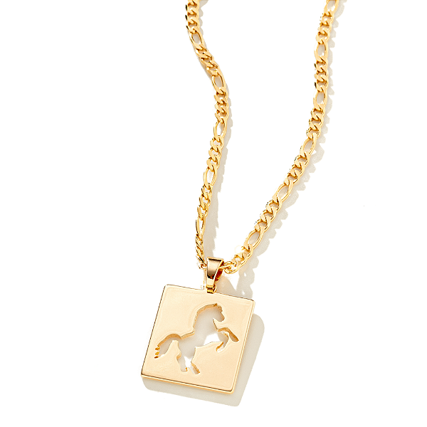 Colar Masculino Medalha Country com Cordão 3x1 Banhado a Ouro 18K