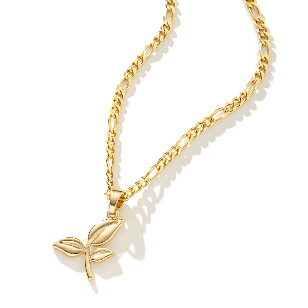 Colar Masculino Broto com Cordão 3x1 Banhado a Ouro 18K