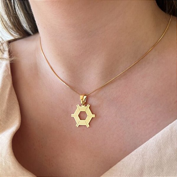 Colar Feminino Agronomia Banhado a Ouro 18K