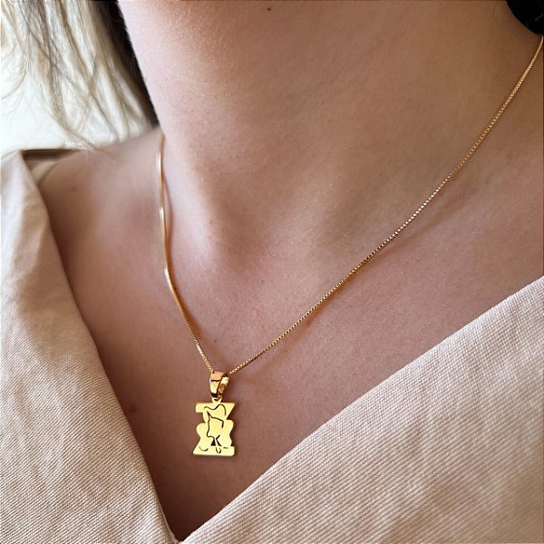 Colar Feminino Zootecnia Banhado a Ouro 18K