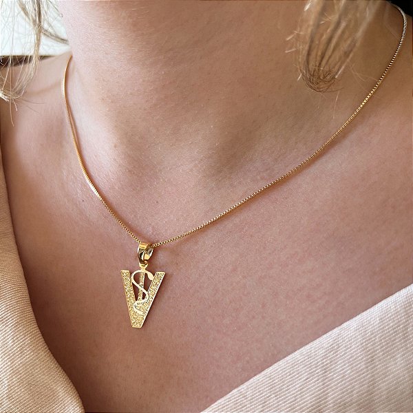 Colar Feminino Veterinária Banhado a Ouro 18K