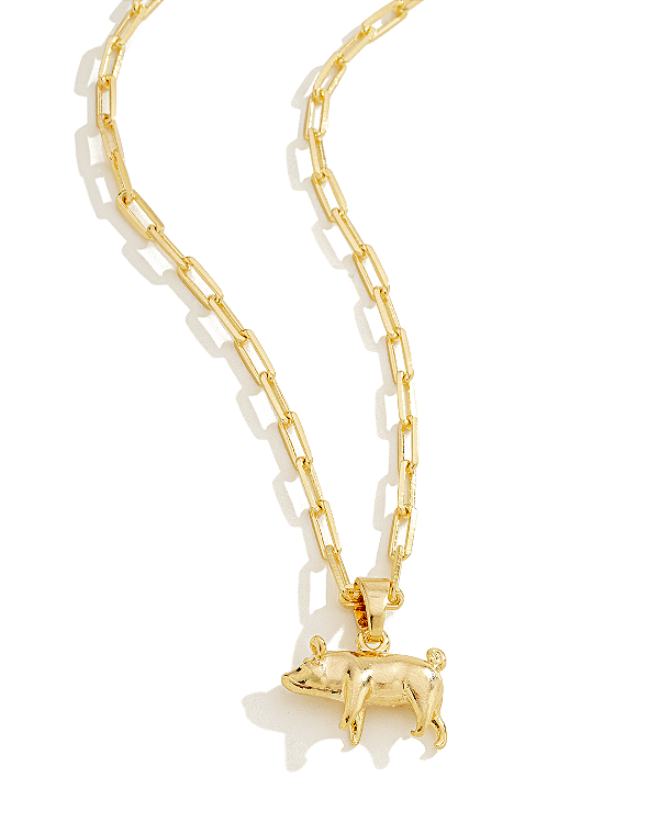 Colar Masculino Suíno com Cordão Cartier Banhado a Ouro 18K