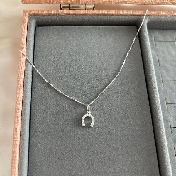 Colar de prata Ferradura 45cm