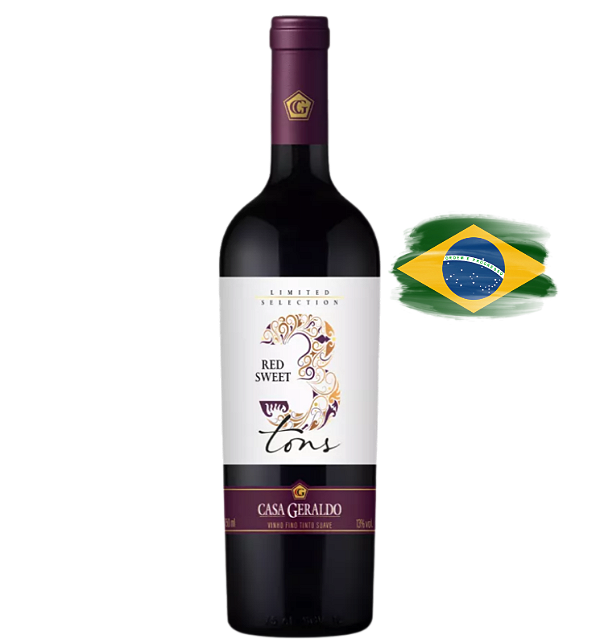 3 Tons Casa Geraldo Red Sweet - Vinho Tinto Suave Nacional