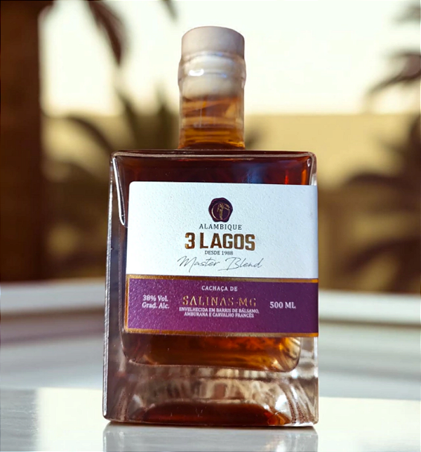 Cachaça 3 Lagos Master Blend Quadrada
