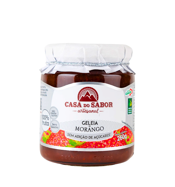 Geleia de Morango Sem Açucar Casa do Sabor