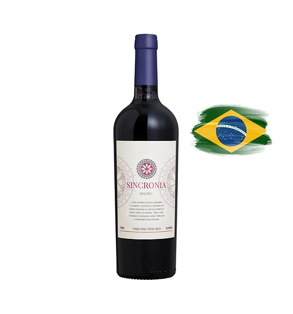 Vinho Fino Tinto Seco Sincronia Malbec