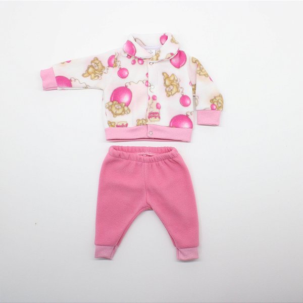 Conjunto Calça E Jaqueta Bebê Prematuro Em Microsoft Ursinho