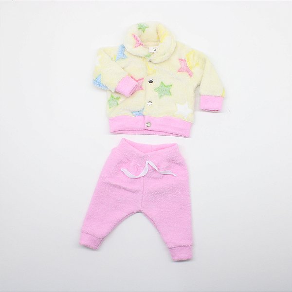 Conjunto Prematuro Amarelo Conjfl005