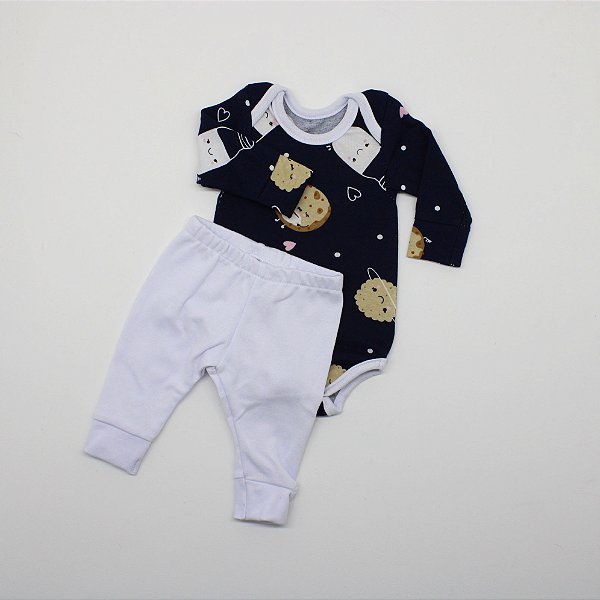 Conjunto Body Bebê Prematuro Milk
