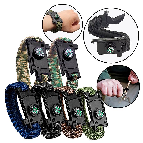 Pulseira Tática Sobrevivência