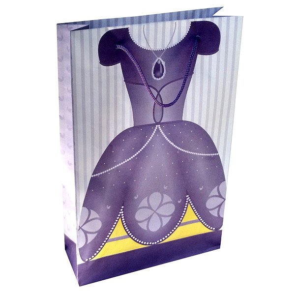 Sacolas de papel Princesa Sofia 25x17x6 cm