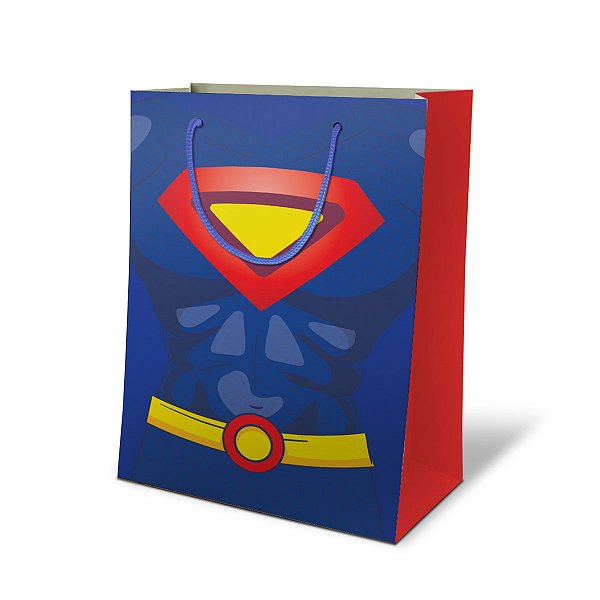 Sacolas de papel Superman 25x17x6 cm