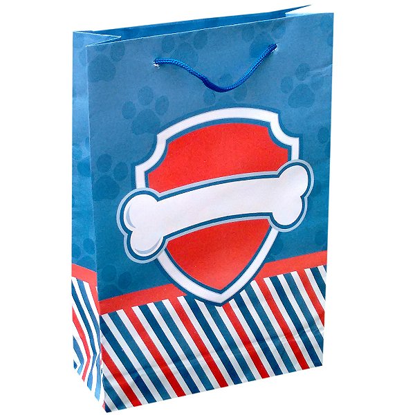 Sacolas de papel Patrulha Canina 25x17x6 cm