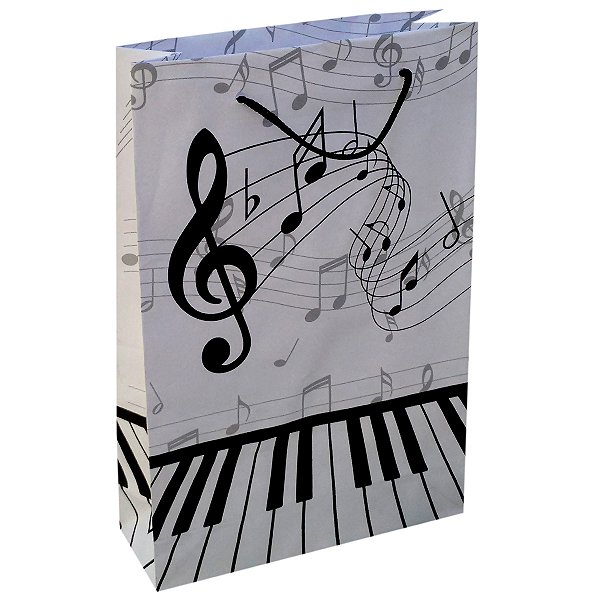 Sacolas de papel Musical 25x17x6 cm