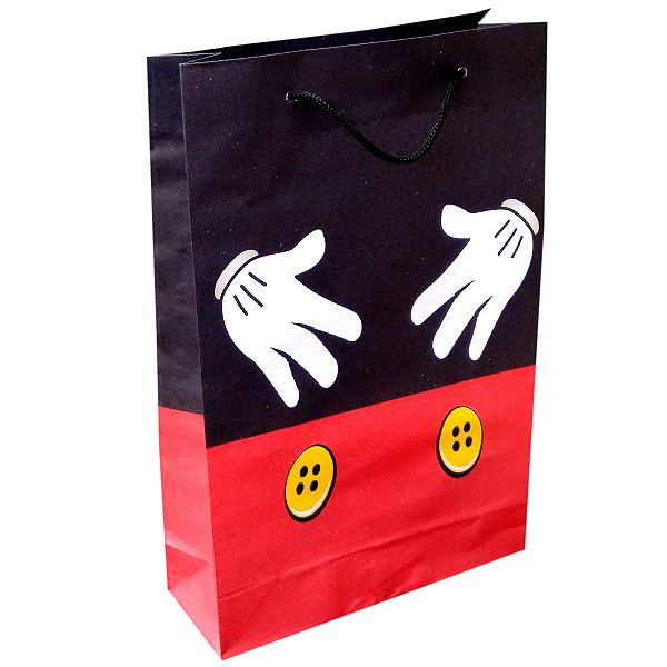 Sacolas de papel Mickey 25x17x6 cm