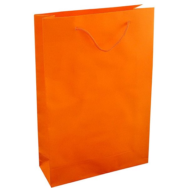 Sacolas de papel Laranja 25x17x6 cm