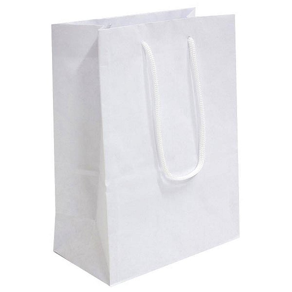 Sacolas de papel Branca 34x22x10 cm