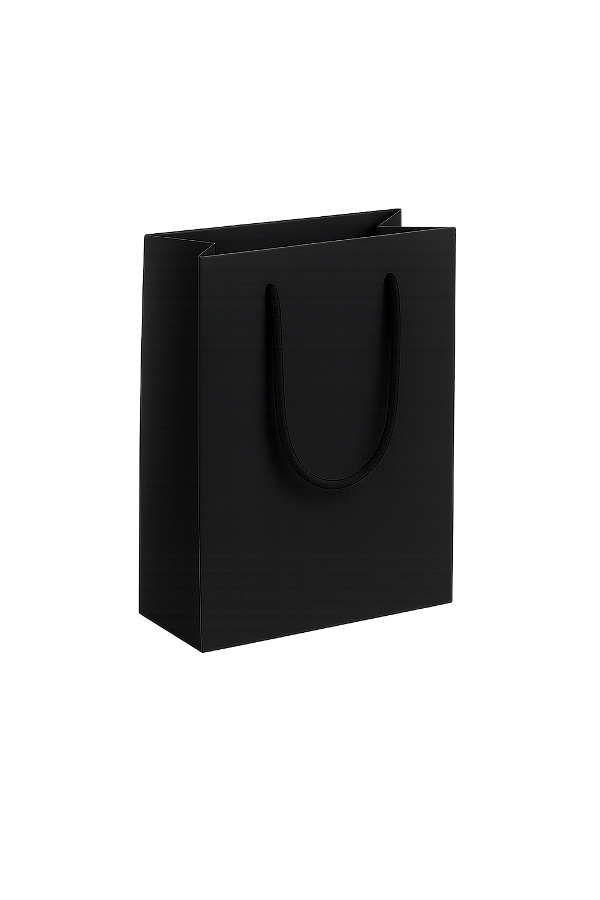 Sacolas de papel Preto 10x10x5 cm